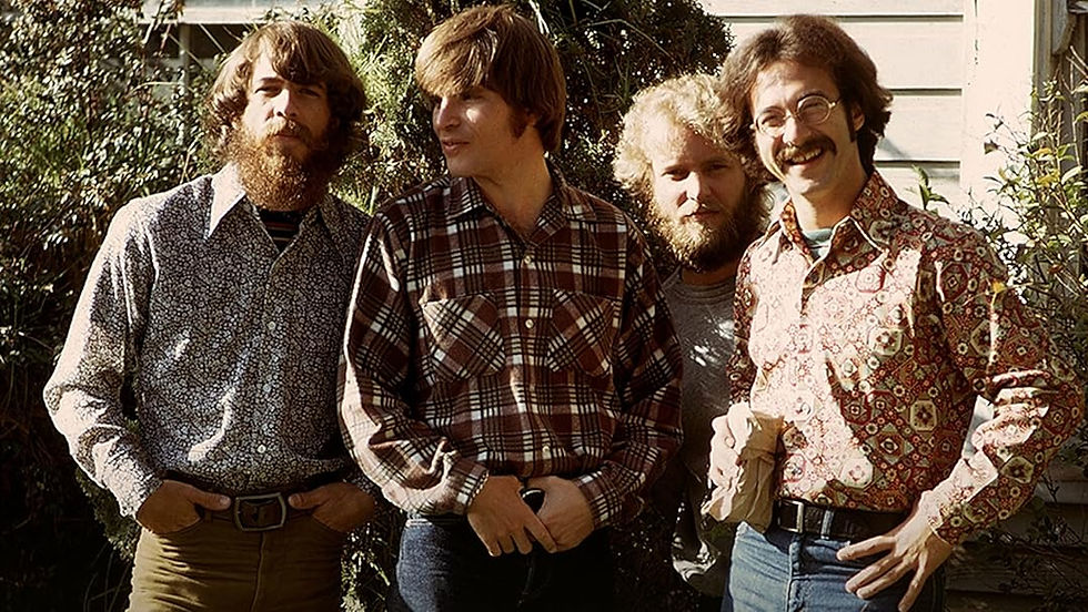 L-R Creedence Clearwater Revival: Doug Clifford, John Fogerty, Tom Fogerty, and Stu Cook in 1969.