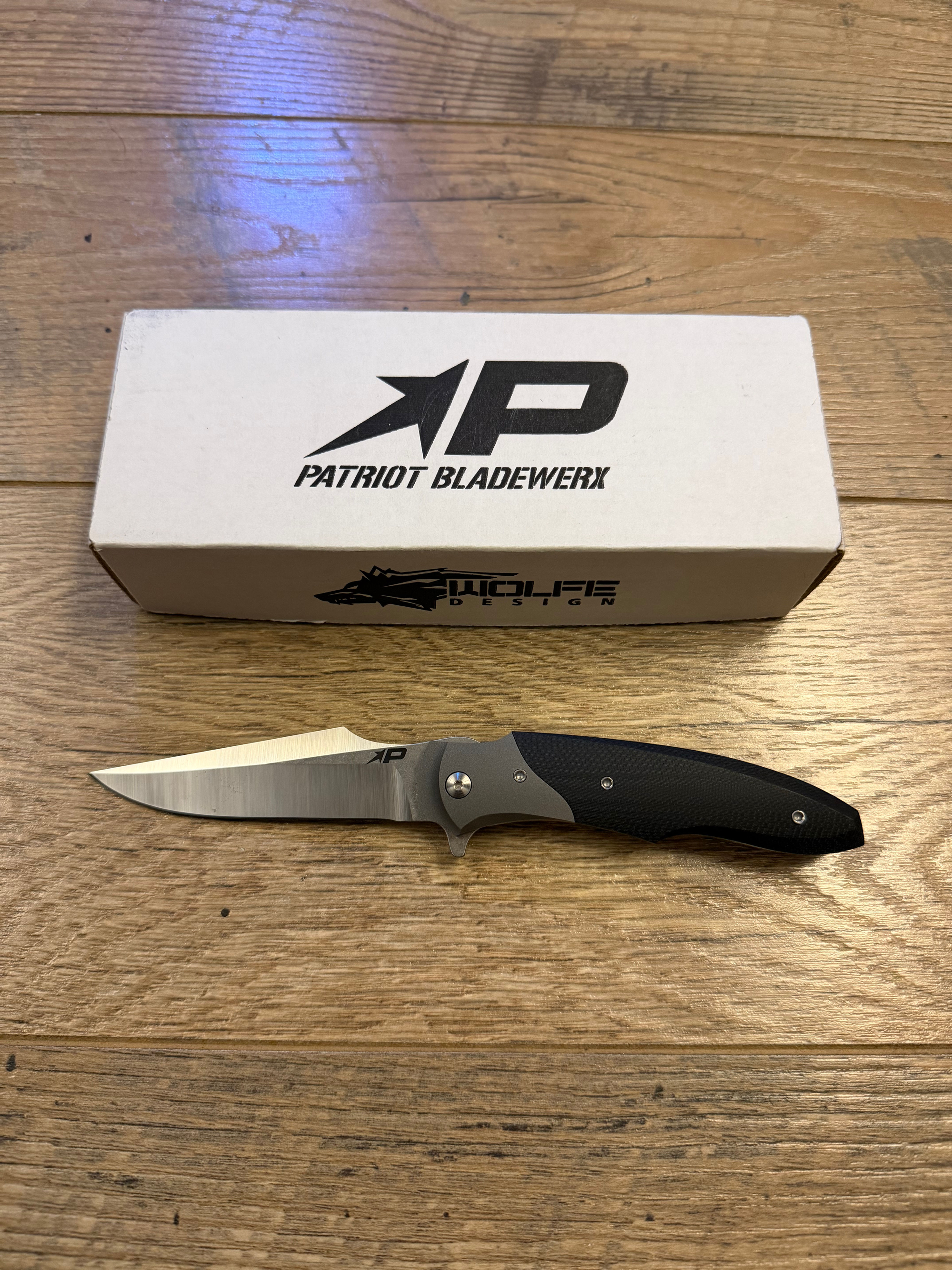 Patriot Bladewerx 950 Lincoln Linerlock Knife S35VN USA Made FDE/BIk G10 Ti