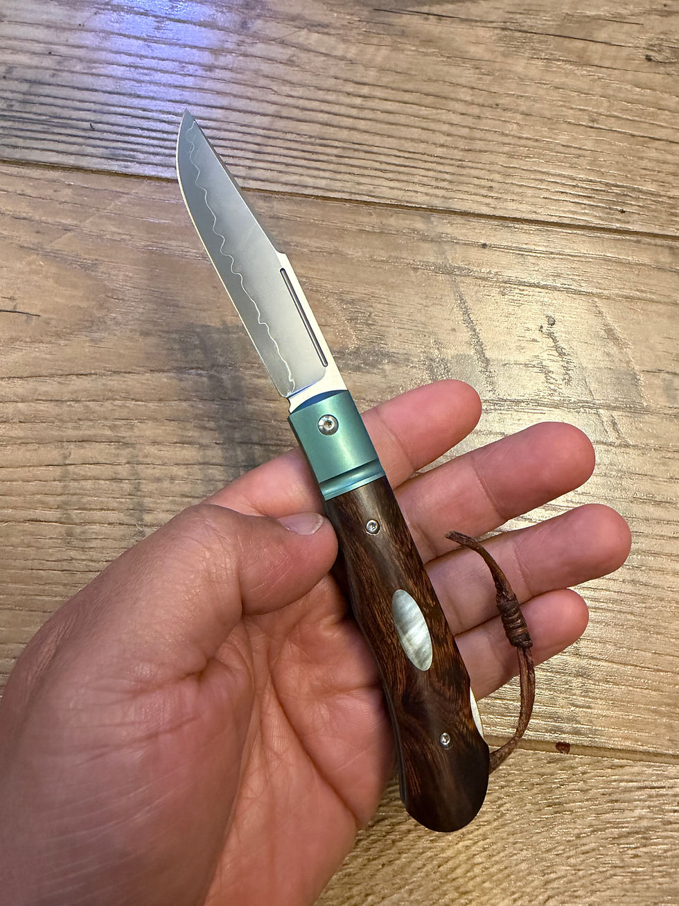 Thumbnail: Old Hound Knives Custom Gentlemen's laminated lock back by Colt D. Copeland LIMI