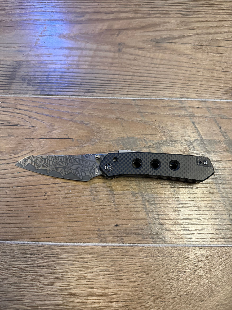 Thumbnail: Civivi Vision Carbon Fiber Damascus San Mai Snecks Pocket Knife 