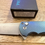 Thumbnail: Pro-Tech Malibu 5241 Blue Titanium Custom Reverse Tanto Flipper