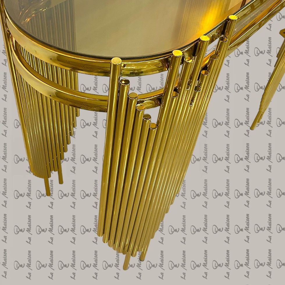 الصورة المصغرة: كونسول ستانلس (بيانو) زجاج عسلى