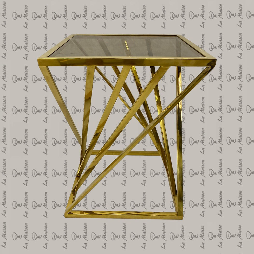 الصورة المصغرة: ترابيزه جانبيه ستانلس قطاعات مائله ذهبى