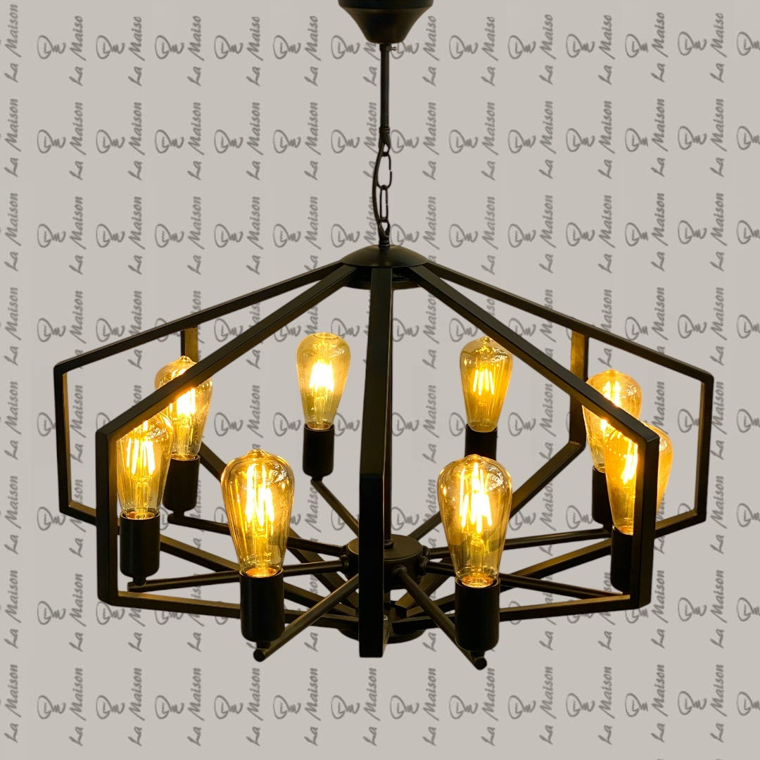 نجفه مضلعه 8لمبه ديكور