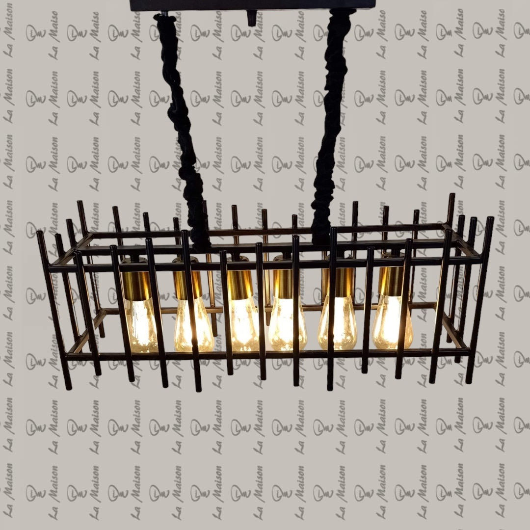 نجفة مودرن أسود 6 لمبة