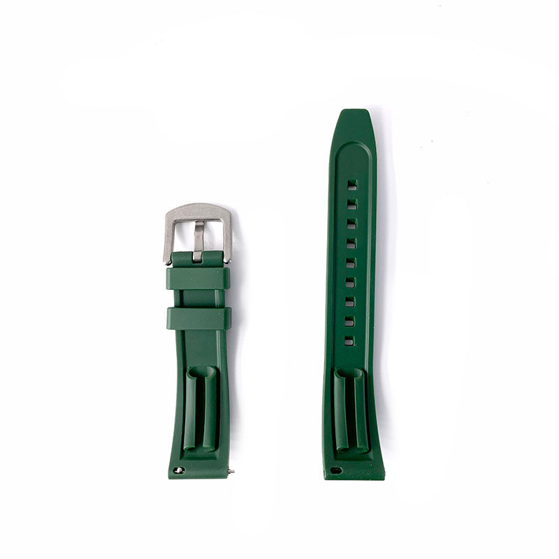Thumbnail: 18mm Green Rubber Watch Strap