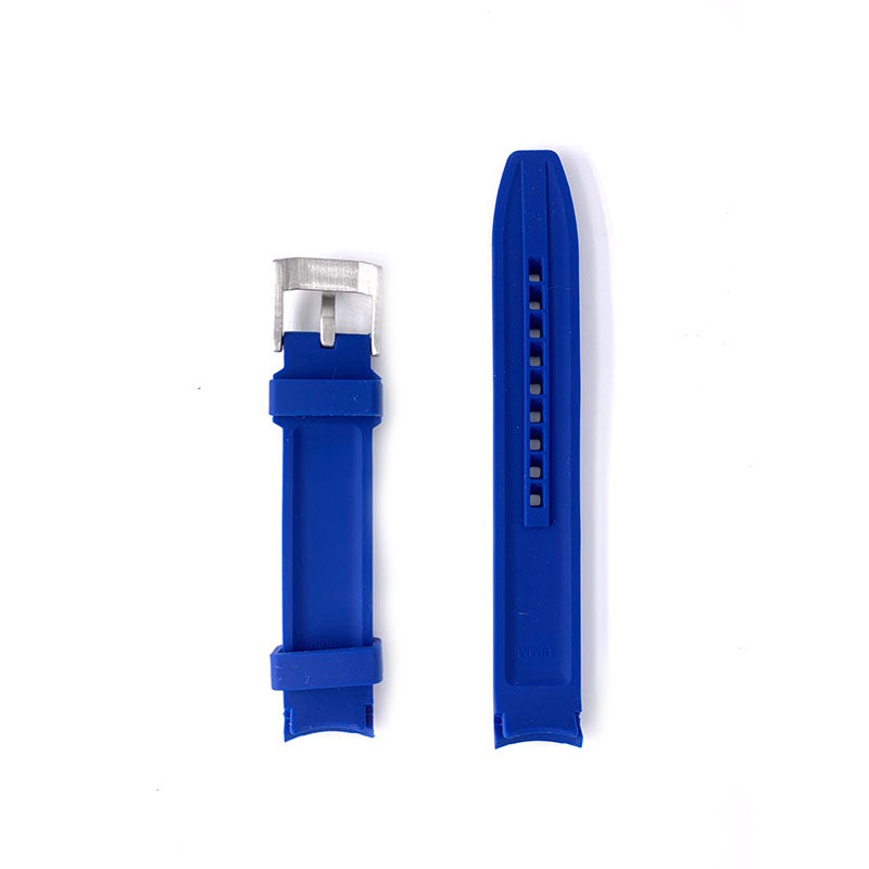 Thumbnail: 18mm Blue Arc Rubber Watch Strap