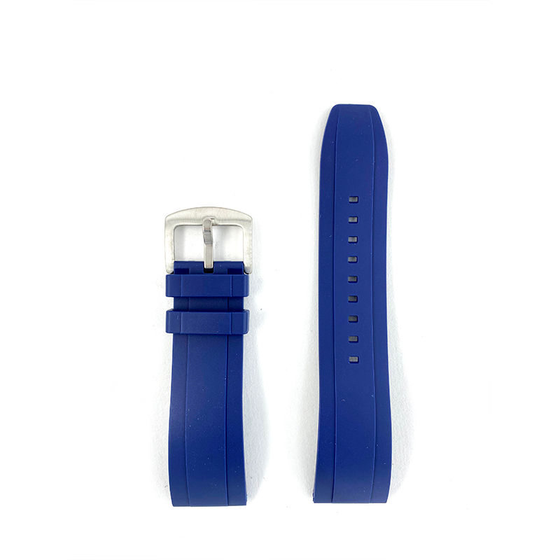 24mm Blue Rubber Watch Strap