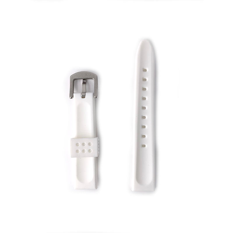 Thumbnail: 18mm White Rubber Watch Strap