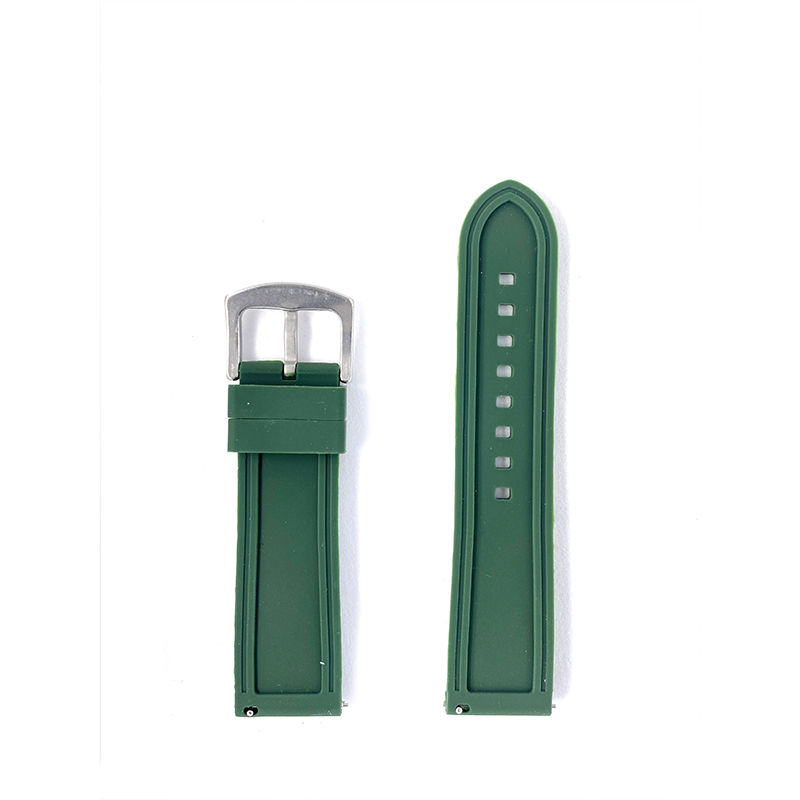 Thumbnail: 24mm Green Rubber Watch Strap