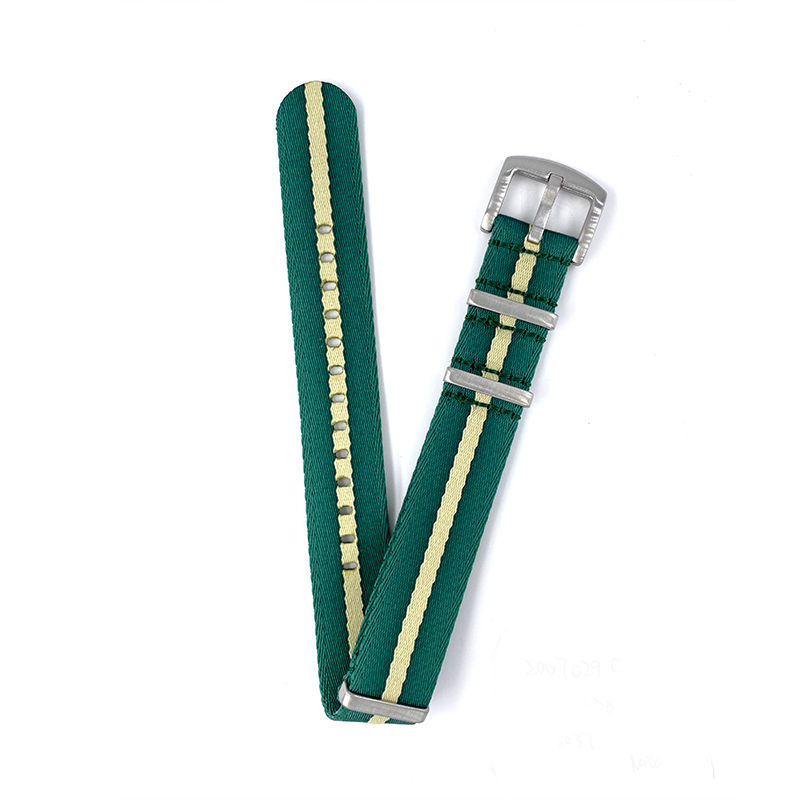 20mm Green and Beige Nato Watch Strap