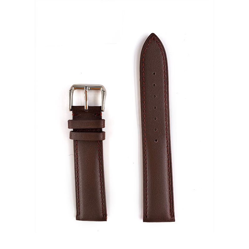 20mm Dark Brown Leather Watch Strap