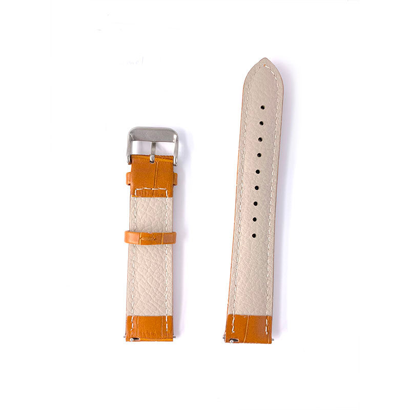 Thumbnail: 20mm Brown Embossed Leather Watch Strap 2001084C