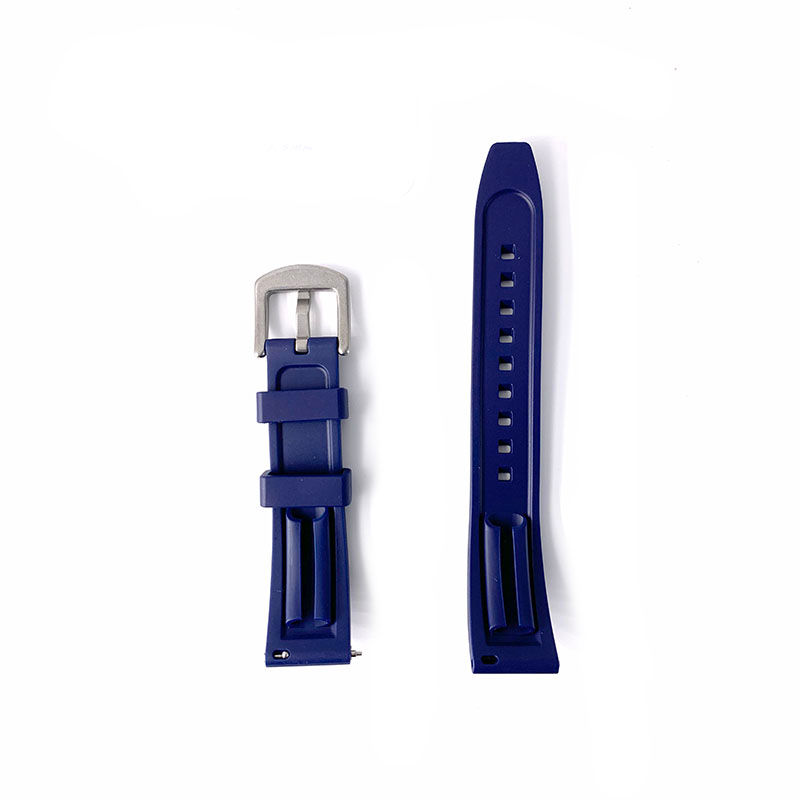 Thumbnail: 18mm Blue Rubber Watch Strap