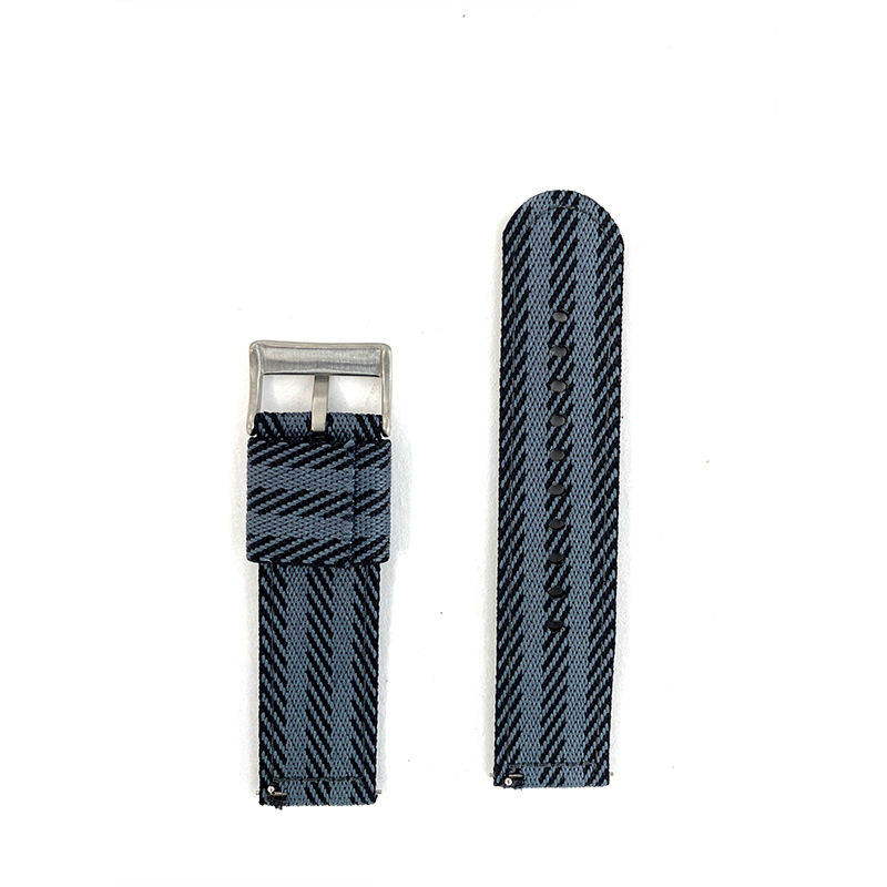 Thumbnail: 24mm Black with Grey Nato Watch Strap