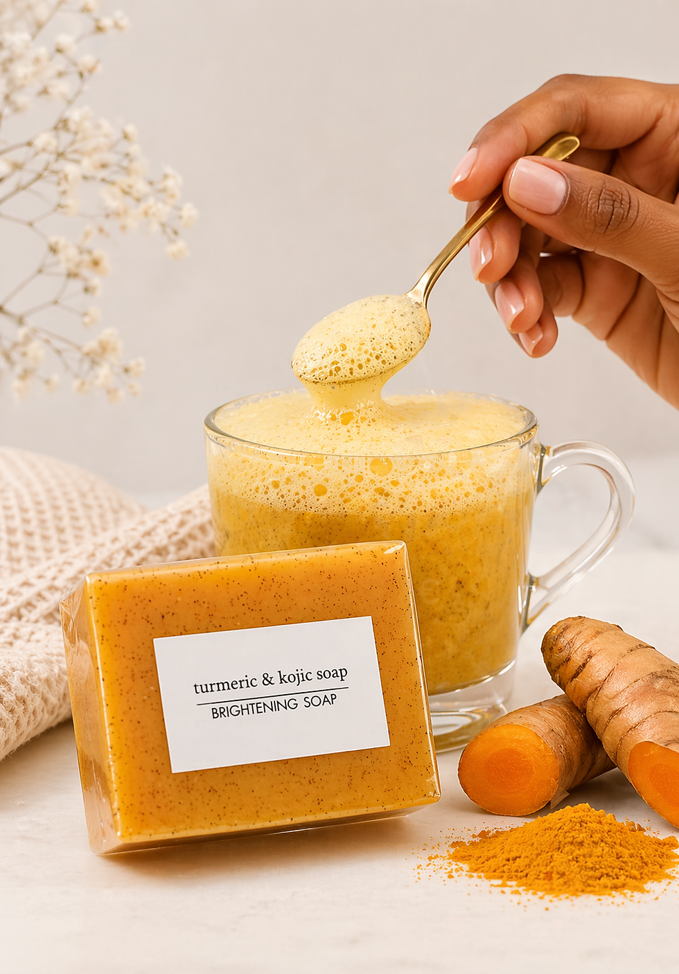 Miniature : SAVON SOLIDE "Curcuma/kojic"