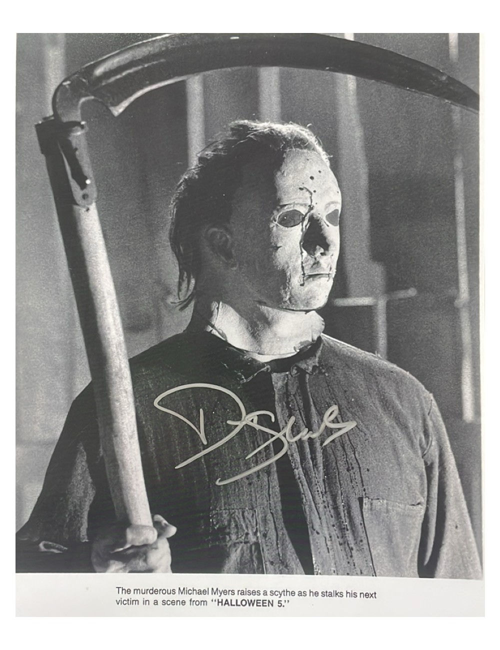 8x10" Halloween V "The Shape" Print Signed by Don Shanks