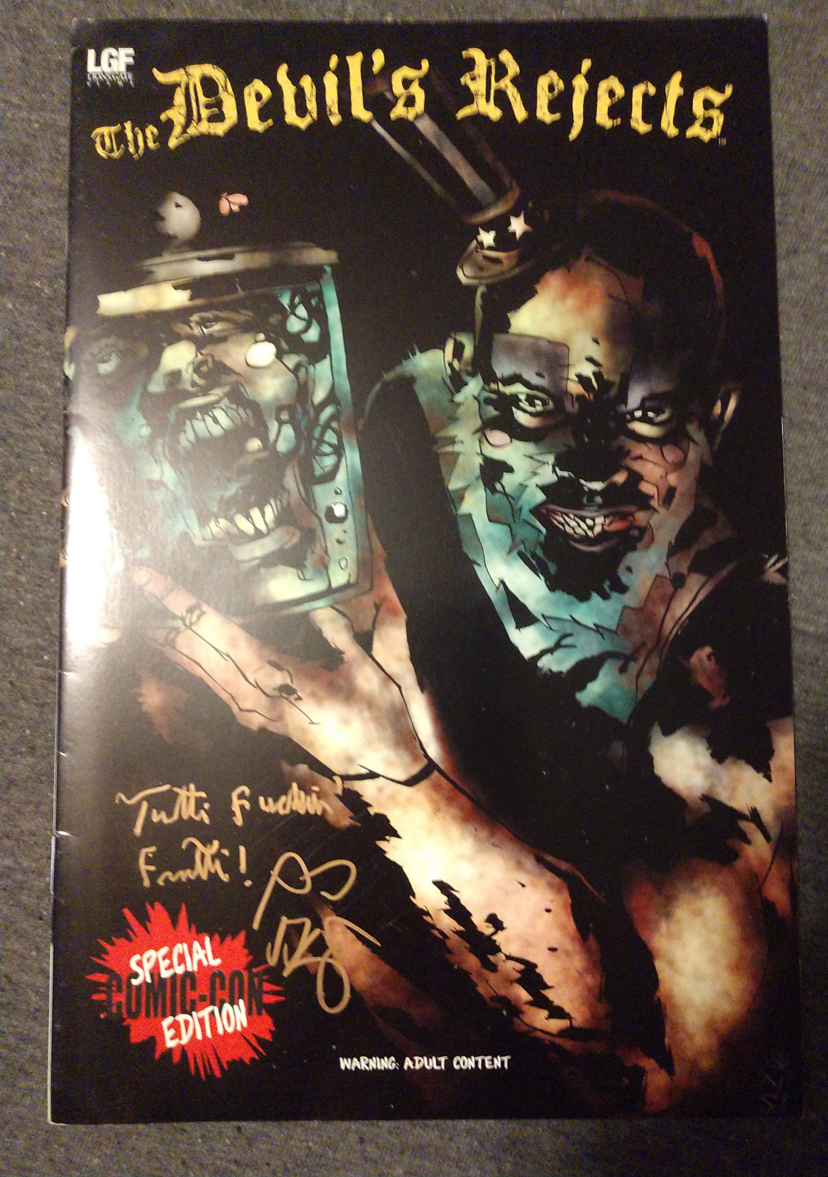 The Devils Rejects Limited Edition Comic Signed by Sid Haig