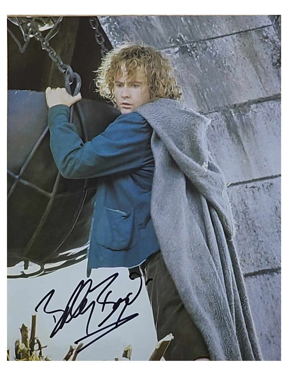8x10" The Lord of the Rings Pippin Holding on Print Signed by Billy Boyd