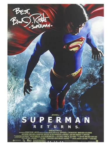 Superman Returns A3 Poster Signed by Brandon Routh | Action Force Toys