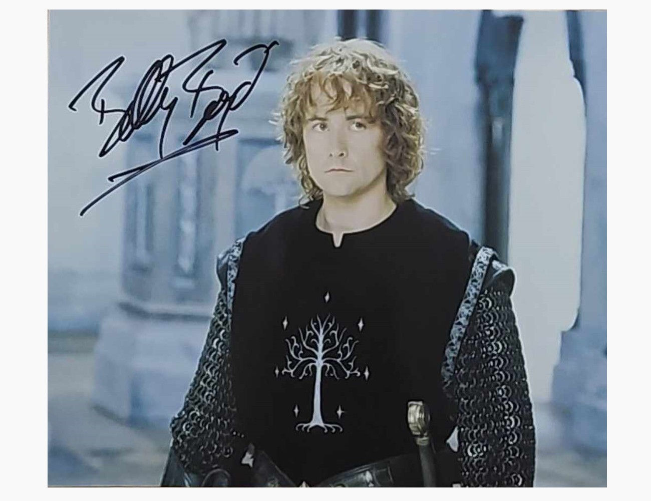 10x8" The Lord of the Rings Pippin Standing in Gondor Print Signed by Billy Boyd