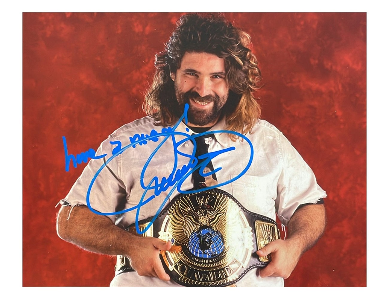 10x8" WWE Mankind Print Signed by Mick Foley