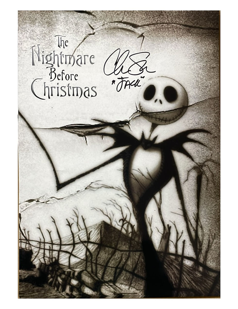 A3 Nightmare Before Christmas Poster Signed by Chris Sarandon