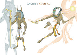 Anubis and Amun Ra