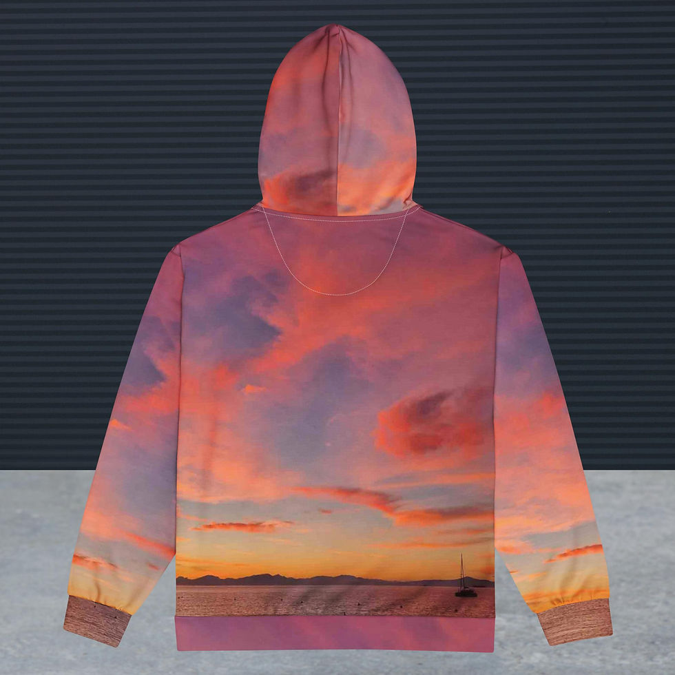 Thumbnail: Amalfi coast sunrise unisex zip hoodie. 