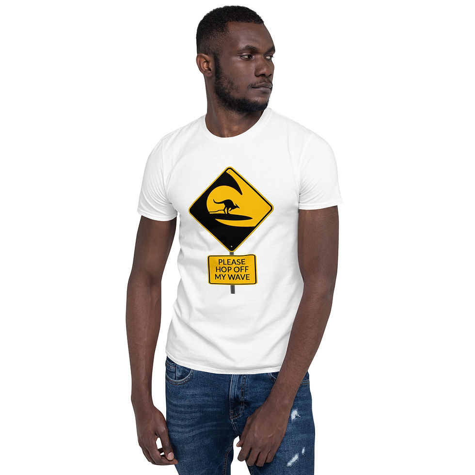 Thumbnail: "Please hop off my wave" funny Short-Sleeve Unisex T-Shirt