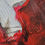 Thumbnail: Detail of 'Circus Dream': textured red and white paint
