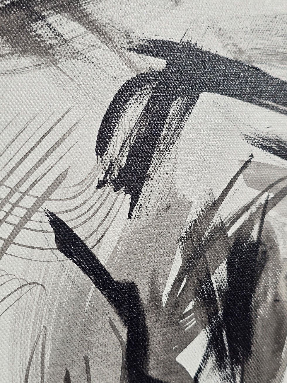 Thumbnail: Abstract black brushstrokes and leaf shapes