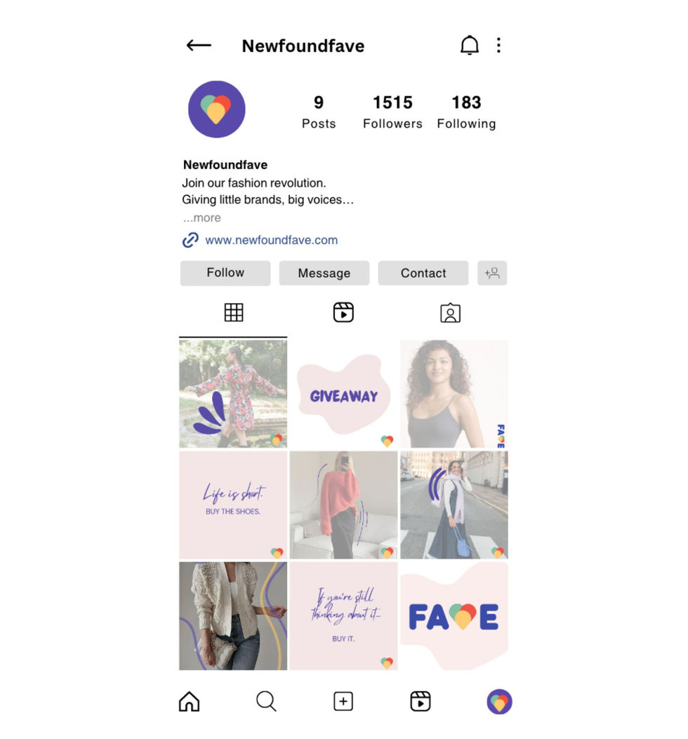 Instagram grid mock up