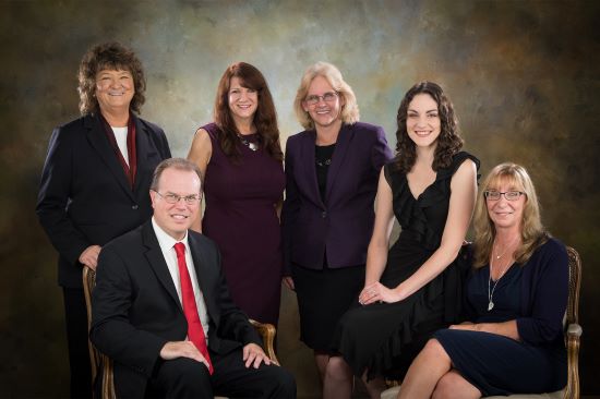 Professional team portrait for an office tour