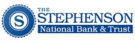 The Stephenson National Bank & Trust logo with blue seal