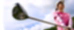 Golf club head against cloudy sky