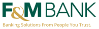 F&M Bank logo with slogan Banking Solutions From People You Trust.