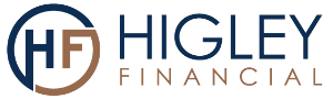 Higley Financial logo with HF monogram