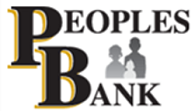 Peoples Bank logo with silhouettes of a family