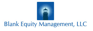 Logo, Blank Equity Management, LLC, with a radiating lighthouse icon.