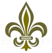 Gold fleur-de-lis symbol