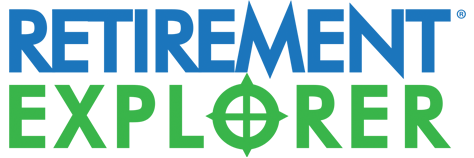 Retirement Explorer logo with crosshair symbol