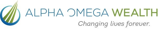 Alpha Omega Wealth logo: Changing lives forever.