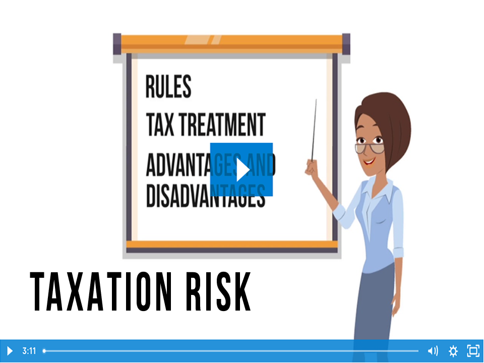 Taxation risk video covering rules and retirement roadblocks.