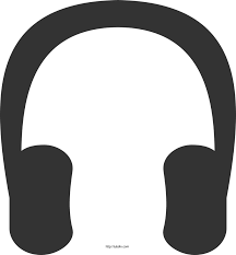 Minimalist black over-ear headphones icon