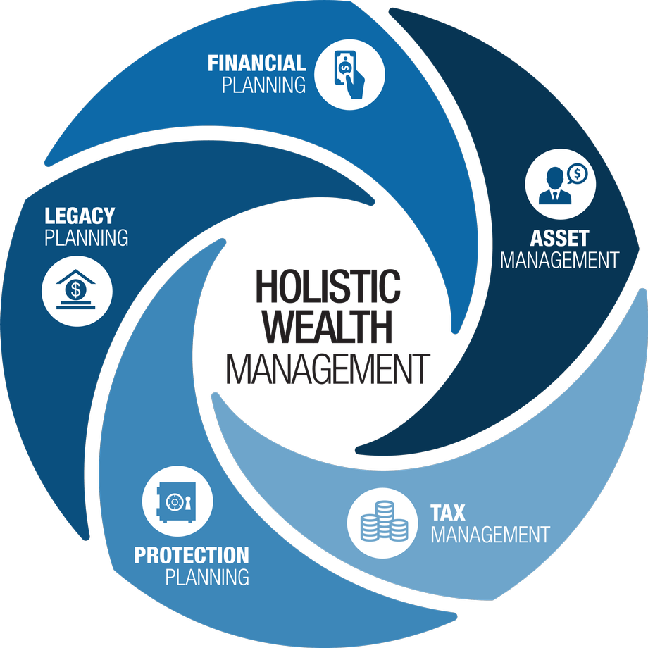 Holistic Wealth Management planning process cycle diagram