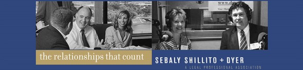 Sebaly Shillito + Dyer law firm banner with tagline the relationships that count