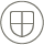 Shield icon inside a circle