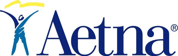 Aetna health insurance logo with stylized person figure