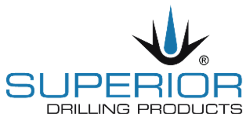 Superior Drilling Products logo with a blue droplet icon